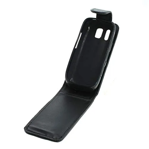 Mobilfunk Krause - Flip Case Etui Handytasche Tasche Hülle für Nokia Asha 203 (Schwarz)