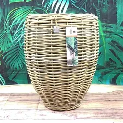 Van der Leeden DRYPOT® Rattan Pflanzkübel Grau Ø 40 cm von van der Leeden