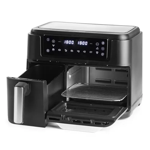 GOURMETmaxx Digitale Heißluftfritteuse 4-in-1 - Multi-Küchentool mit 9 Funktionen und 10 Programmen, ideal zum Frittieren und Grillen, spart Zeit und Energie