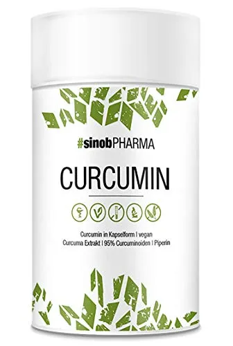 Curcumin 95% Kurkuma Kapseln Hochdosiert 1 x 60 vegane Kurkuma Extrakt Kapseln mit einem garantierten Anteil von 95% Curcuminoiden. Eine Kapsel entspricht ca. 94,8 g Kurkuma Pulver