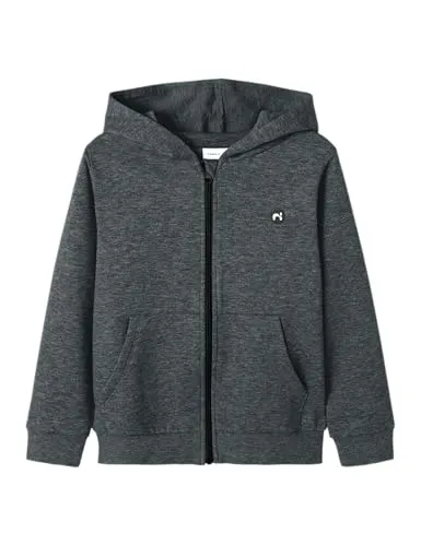 Name It Kapuzensweatjacke NKMVIMO LS SWEAT CARD BRU NOOS in grau von NAME IT