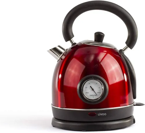 Retro-Design Wasserkocher Livoo DOD157 Rot 1,8 L - Wasserkocher im stilvollen Retro-Design, 1800 W Leistung und 1,8 L Kapazität, ideal für Teeliebhaber und moderne Küchen.