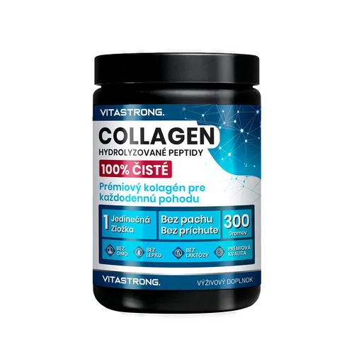 Vitastrong Hydrolysiertes Kollagenpulver (300 g) – 100% Reiner Typ I & III, Unflavored, Glutenfrei, Laktosefrei, Frei von GVO