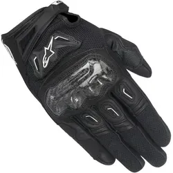 Alpinestars Stella SMX-2 Air Carbon V2 Damen Handschuhe, schwarz, Größe S - Motorradhandschuhe mit Kohlefaser-Knöchelschützern und 3D Mesh-Textil für optimalen Schutz und Kühlung an heißen Sommertagen.