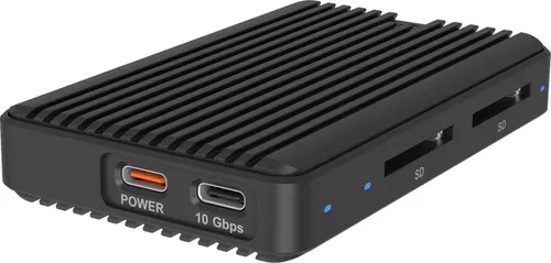 IcyBox M.2 NVMe/SATA SSD Gehäuse mit doppelt SD CR