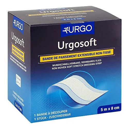 Urgosoft 5mx8cm Spender - Praktische Pflasterlösung - Pflasterspender mit 5m x 8cm Urgosoft Pflaster, ideal für schnelle Wundversorgung und besonders hautfreundlich.