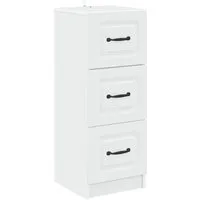 vidaXL Schubladenschrank Weiß 33 x 34,5 x 87 cm