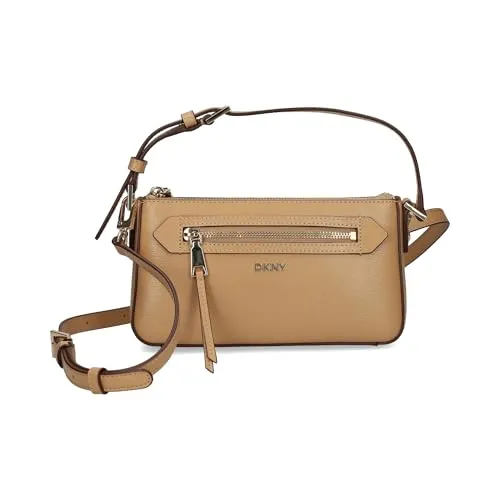 DKNY Women's Bryant AVE TZ Demi Crossbody Handbag, Cappucino