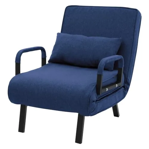 ML-Design Schlafsessel mit Bettfunktion, 3-in-1 Klappbarer Sessel in Blau