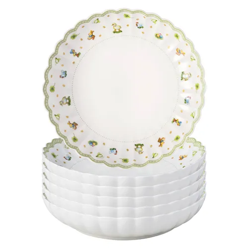 Villeroy & Boch Easter Delight Pastaschale 6er Set, Ø 23,6 cm - Elegantes 6er Set Pastaschalen aus hochwertigem Porzellan, ideal für festliche Anlässe. Mikrowellensicher und handwaschbar, perfekt für Ihre Ostertafel.