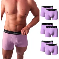 Benonetti Boxershorts weich, langlebig & atmungsaktiv, kein Aufrollen (6 Paar, 6-St., Packung, 6er-Pack) Mit Komfortbund und Logo, ohne kratzenden Zettel rosa XXXL