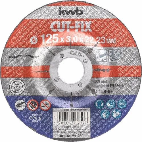 KWB Cut-Fix Trennscheibe für die Metallbearbeitung Ø 125 x 3,0 x 22,23mm gewellt