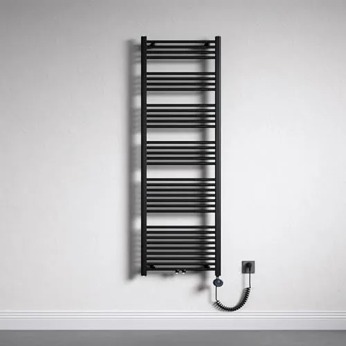 Mai & Mai Badheizkörper 60x180 cm - Handtuchwärmer in Matt Anthrazit - Moderne Badheizung mit 1000W, ideal für Handtücher und Räume; rostfreier Stahl, Timer-Funktion und einstellbare Temperaturen für optimalen Komfort.
