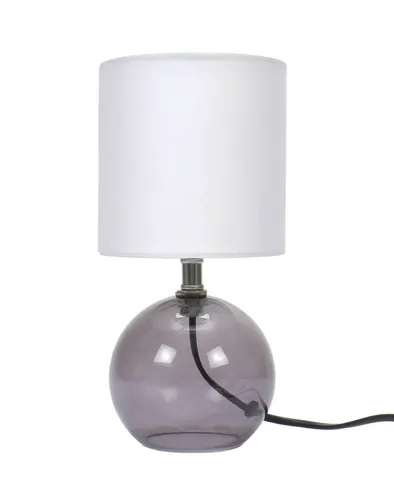 Tischlampe Lampenfuß Glas Nachttischlampe Tischleuchte 40 Watt E14 weiß