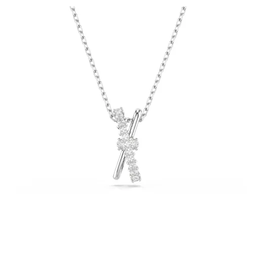 Swarovski Hyperbola X Necklace, Rhodiniert, One Size - Elegante Damenkette aus der FW24 Hyperbola-Kollektion, verleiht jedem Outfit einen Hauch von Glamour und Stil.