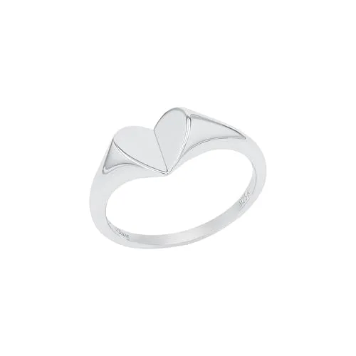 s.Oliver Ring für Damen, 925 Sterling Silber, silber, Herz, Geschenkidee, kommt in Schmuck Geschenk Box