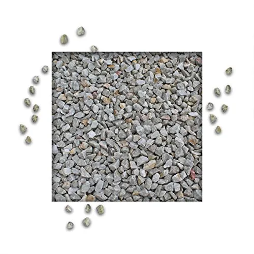 Kieskönig 25 kg Splitt Quarzit Grau Ziersplitt Deko Dekoration Splitt Zierkies Körnung 8/11 mm