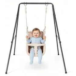 HyperMotion Baby-Schaukel mit Sicherheitsgurt - Freistehende Kleinkindschaukel für Haus und Garten - Die HyperMotion Babyschaukel bietet stabile Sicherheit für Kinder ab 6 Monaten. Flexibel im Innen- und Außenbereich einsetzbar, sorgt sie für spielerische Bewegungsförderung und Komfort. Robuste Materialien garantieren Langlebigkeit.