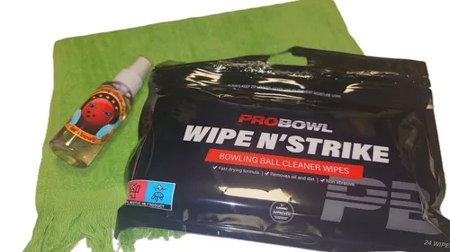 Bowlingball Cleaner, Handtuch, Wipe n´Strike Reinigungstücher Ball Set Pflege