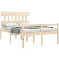 vidaXL Seniorenbett 120x200 cm aus Massivholz mit Kopfteil - Praktisches Seniorenbett aus robustem Kiefernholz, ideal für bequemes Ein- und Aussteigen. Mit zusätzlichem Stauraum und stabilen Latten für optimalen Schlafkomfort.