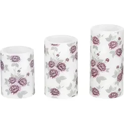 3tlg Led Kerzen-set Rosen-m55095