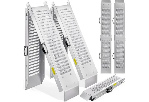 MONZANA® 2X Auffahrrampe 400kg – Klappbare Laderampe für PKW und Motorräder - Laderampen aus verzinktem Stahl mit rutschfester Oberfläche, ideal zum sicheren Verladen von Kleinfahrzeugen. Klappbar und leicht transportierbar für maximale Flexibilität.