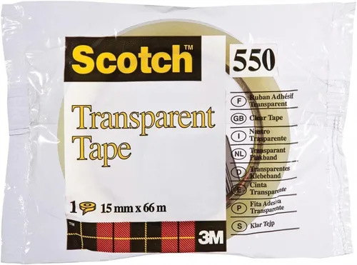 Scotch Klebefilm 550 transparent 15 mm x 66 m Folie