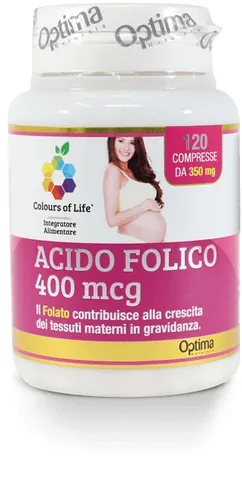 Acido Folico 400Mcg Colours Of Life® Optima Naturals 120 Compresse