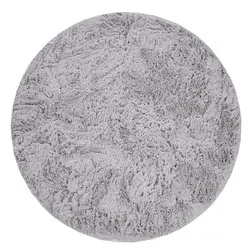 Paco Home Hochflorteppich, Silber, Textil, Rund, 200x200 cm, strapazierfähig, für Fußbodenheizung geeignet, Teppiche & Böden, Teppiche, Hochflorteppiche & Shaggys