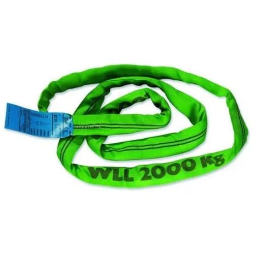 Braun 20051RS Rundschlinge 2000 kg Tragkraft, 5 m Umfang, endlos mit Polyesterkern, grün
