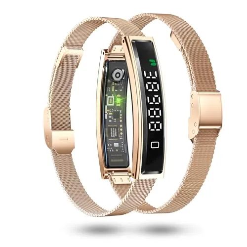 Fontastic Smartband Luxis – Elegantes Fitnessarmband mit LED-Display und Metallband