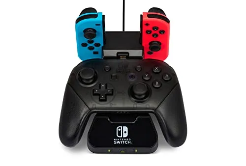 PowerA Controller-Ladestation für Nintendo Switch - Ladegerät für Joy-Con und kabellose Controller, mit LED-Anzeige und stylischem Design