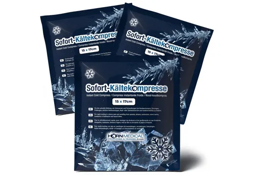 Horn Medical Kalt-Warm-Kompresse Horn Medical Sofort Kältekompressen 15 x 17cm 3Stk, Spar-Set 3-tlg., direkt einsatzbereite 1. Hilfe Einmalkompressen auf Urea-Wasser-Basis