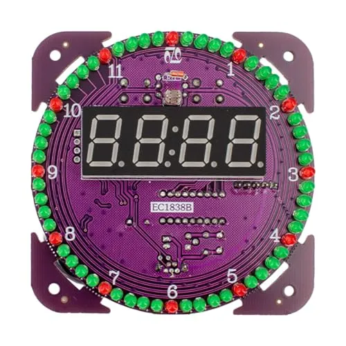 yourDroid Bausatz Rotation LED Uhr DS3231 DIY-Elektronik Löten Microcontroller