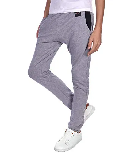 BEZLIT Kinder Jungen Sport Freizeit Stoff Jogging Sweat Hose 30143 Grau-Schwarz 110