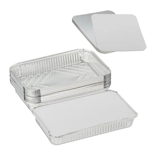 Aluschalen mit Deckel Assiette Alu Behälter Aluminiumschalen Aluform 25er Set