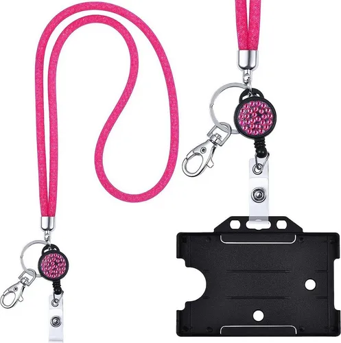 WEBBOMB Schlüsselanhänger Kristall Lanyard + Jojo Set + Kartenhalter Umhängeband Schlüsselband