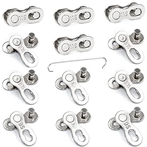 LBING Kettenschloss Fahrradkette 12 Paar Fahrrad Kettenverschluss Glied Fahrradkettenglied für 6-7-8/9/10/11 Geschwindigkeitskette