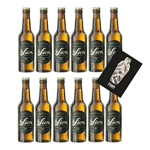 Sion Kölsch 12er Set Bier 0,33L (4,8% Vol) mit Mixcompany Grußkarte inkl Pfand MEHRWEG- [Enthält Sulfite]