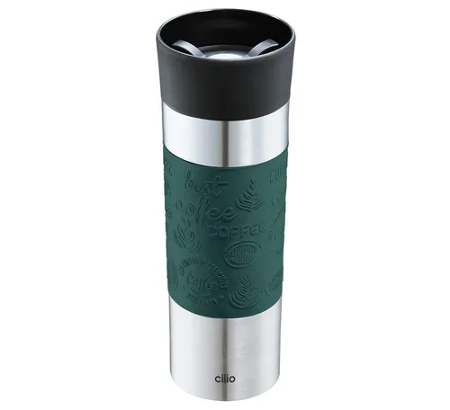 CILIO Viaggio Isolierbecher Dunkelgrün 500 ml