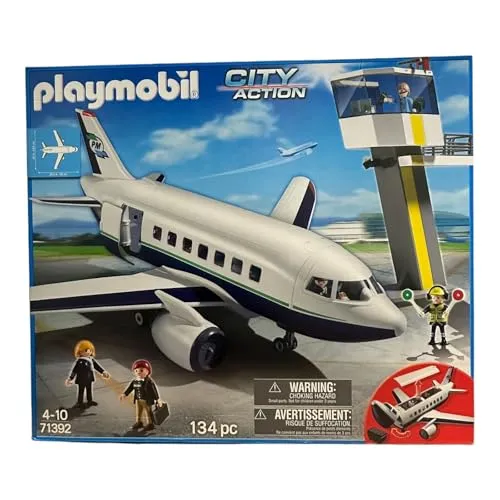 PLAYMOBIL Cargo- und Passagierflugzeug - Spielfigur Spielsets, ab 4 Jahren geeignet und fördert kreatives Spielen mit vielen Details und Funktionen.