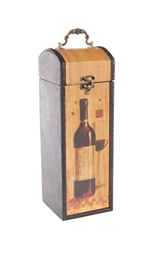 SESCO Geschenkverpackung für 1 Weinflasche Größe 10,8x11,5x32cm