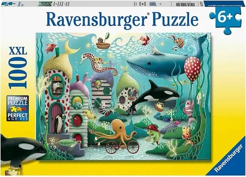 RAVENSBURGER PUZZLE 100 TEILE UNDERWATER WONDERS - Klassisches 100-teiliges Puzzle mit bezauberndem Unterwasser-Motiv. Ideal für Kinder von 5-7 Jahren, fördert die Konzentration und Kreativität. Neu und in Originalverpackung.