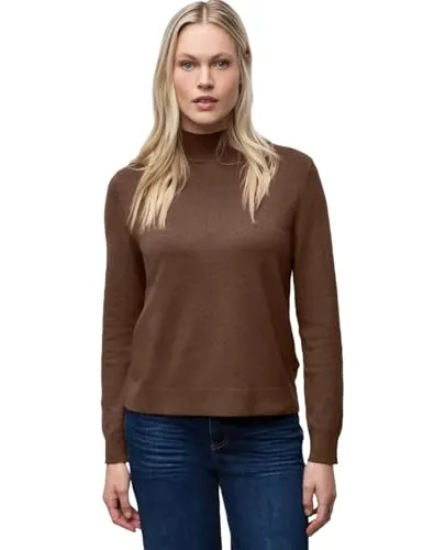 Street One Damen Turtleneck Pullover - Stylischer Turtleneck Pullover für Damen aus weichem Viskosemix. Ideal für einen eleganten Look und vielseitig kombinierbar. Perfekt für die kühleren Tage!