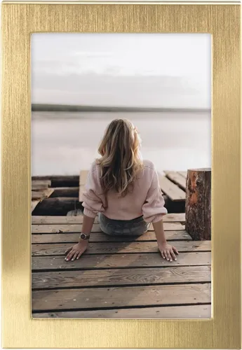 Hama Riva - Einzelbilderrahmen - Aluminium - Glas - Gold - Tisch - Wand - 10 x 15 cm - Rechteckig (00193112)