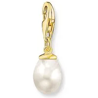 Thomas Sabo Charm-Anhänger Damen mit Weiße Perle in gold von THOMAS SABO
