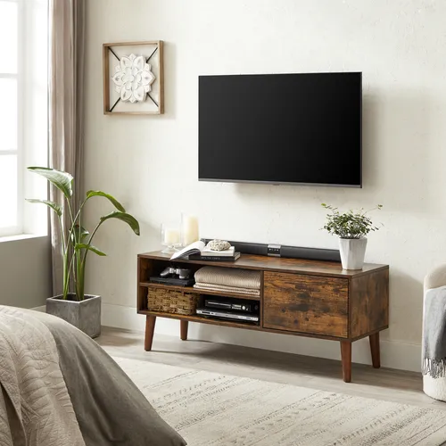 VASAGLE TV-Schrank im Industrie-Design 120 cm - Lowboard im angesagten Retro-Stil, bietet großzügigen Stauraum und ist bis zu 100 kg belastbar – ideal für Wohnzimmer, Schlafzimmer oder Büro.