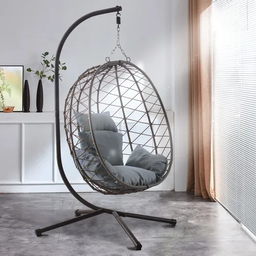 Luxus Hängesessel NEW XXL mit Gestell Schwarz von Ramroxx