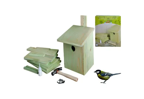 degawo Nistkasten BASTELSATZ NISTKASTEN Bausatz Bastelset Kinder Vogelhaus mit Hammer