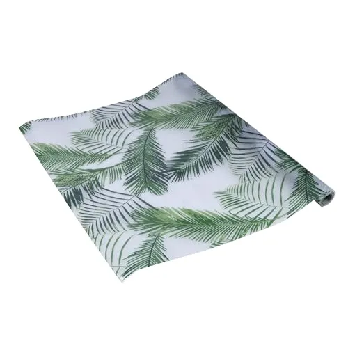 Venilia Fensterfolie statisch Vitrostatic Palmenblätter, Sichtschutz Folie, Milchglasfolie, Scheibenfolie, Folie für Duschkabine, Glasdekorfolie, transparent, 45cm x 1,5m, 200µm (Stärke: 0,2mm)